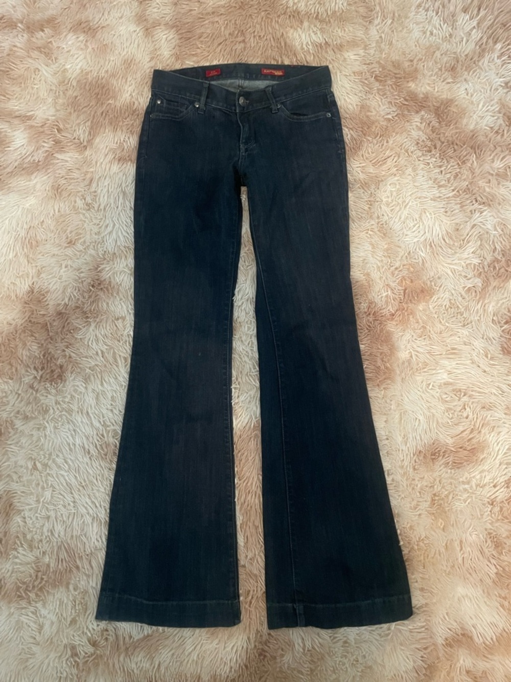Express Dark Indigo Flare Jeans